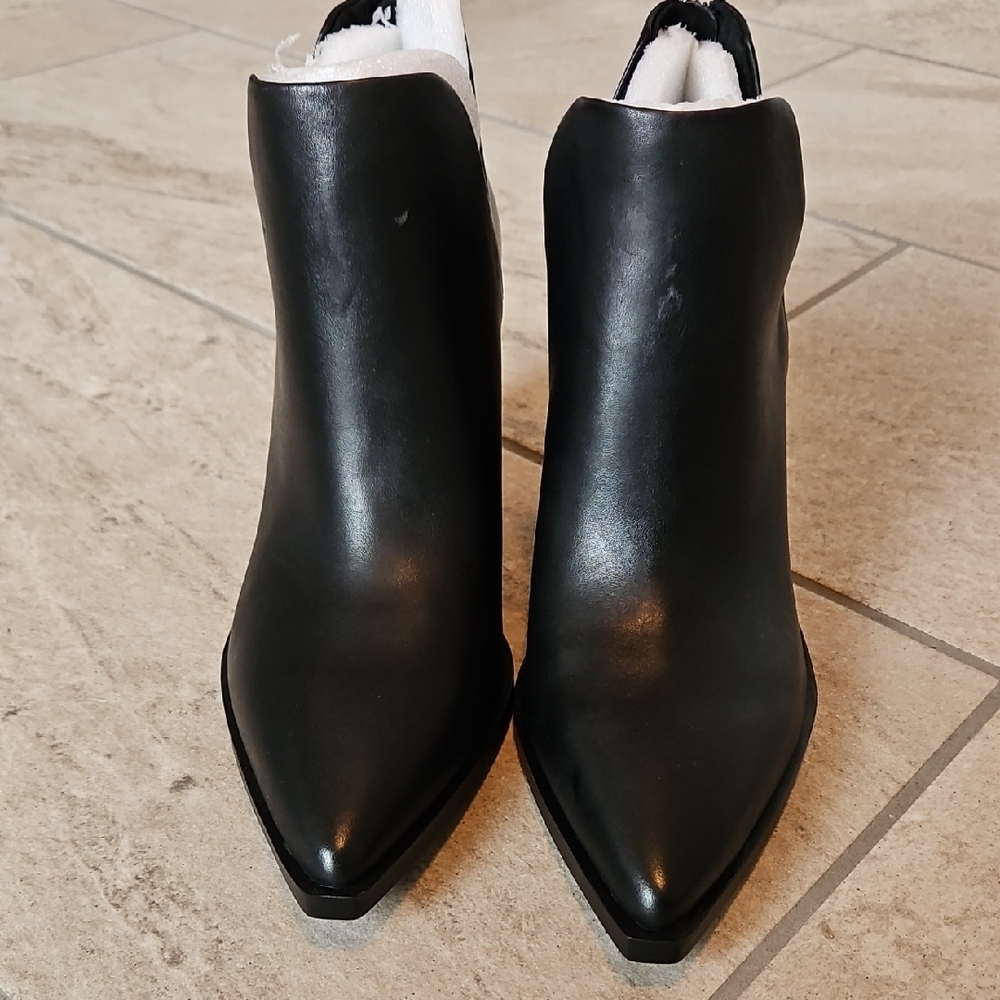 Vince Camuto Black Leather Ankle Boots